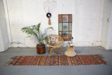 Vintage Maras Kilim Runner 2ft x 10.10ft