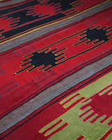 Turkish rug, vintage rug, flat weave, kilim rug, large area rug, square rug, Wild Shaman, Portland, Oregon, rug store, rug shop, local shop,  bright colors, area rug, bold color