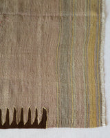 Vintage kilim rug in living room setting, old rug, antique rug, pastel colors, faded colors, Turkish rug, vintage rug, soft rug, Portland, Oregon, rug store, rug shop, local shop, earthy tones, earthy colors, warm colors