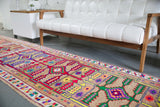 Vintage Kurdish Herki Runner 2.10ftx12.5ft