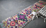 Vintage Kurdish Herki Runner 2.10ftx12.5ft