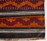 Vintage mini kilim rug in room decor setting, kilim, Turkish rug, vintage rug, portland, rug shop, bright colors, wild shaman, soft rug, bold color, Portland, Oregon, rug store, rug shop, local shop