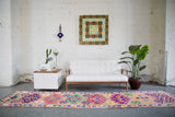 Vintage Kurdish Herki Runner 2.10ftx12.5ft