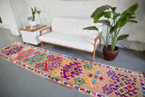 Vintage Kurdish Herki Runner 2.10ftx12.5ft