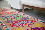 Vintage Kurdish Herki Runner 2.10ftx12.5ft