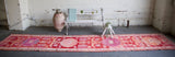 Vintage Kurdish Herki Runner 2.11ftx14.11ft