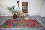 Vintage Turkish Faded Anatolian Rug 4.4ftx9.3ft