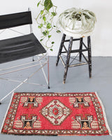 pile rug, Turkish rug, vintage rug, portland, rug shop, bright colors, wild shaman, area rug, red rug, mini rug, bold color, Portland, Oregon, rug store, rug shop, local shop