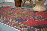 Vintage Turkish Faded Anatolian Rug 4.4ftx9.3ft