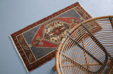 Vintage Mini Turkish Rug 1.9ftx3.5ft