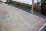 Vintage Turkish Faded Anatolian Rug 4.3ftx8.1ft