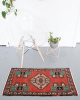 pile rug, turkish rug, vintage rug, portland, rug shop, bright colors, wild shaman, area rug, red rug, mini rug, bold color, Portland, Oregon, rug store, rug shop, local shop