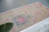 Vintage Turkish Faded Anatolian Rug 4.3ftx8.1ft