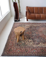 old rug, antique rug, Turkish rug, Portland, Oregon, rug store, rug shop, local shop, bright colors, wild shaman, large rug, area rug, red rug, bold color, dark navy