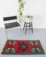 pile rug, Turkish rug, vintage rug, portland, rug shop, bright colors, wild shaman, area rug, red rug, mini rug, bold color, Portland, Oregon, rug store, rug shop, local shop