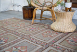 Old Bergama Kozak Cicim Kilim 5.4ftx7.7ft