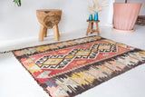 Vintage Kayseri Kilim Rug 3'3"x4'5"