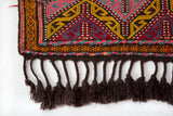 Vintage mini kilim rug in room decor setting, kilim, Turkish rug, vintage rug, portland, rug shop, bright colors, wild shaman, soft rug, bold color, Portland, Oregon, rug store, rug shop, local shop