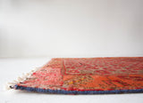 Vintage mini kilim rug in room decor setting, kilim, Turkish rug, vintage rug, portland, rug shop, bright colors, wild shaman, soft rug, bold color, Portland, Oregon, rug store, rug shop, local shop