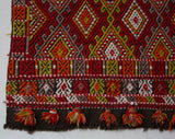 Vintage mini kilim rug in room decor setting, kilim, Turkish rug, vintage rug, portland, rug shop, bright colors, wild shaman, soft rug, bold color, Portland, Oregon, rug store, rug shop, local shop