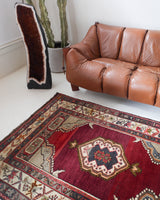 old rug, antique rug, Turkish rug, Portland, Oregon, rug store, rug shop, local shop, bright colors, wild shaman, large rug, area rug, red rug, bold color, burgundy, dark red, soft rug