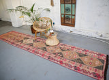 Vintage Kurdish Herki Runner 2.9ftx13.6ft