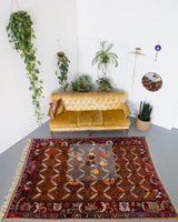 old rug, antique rug, Turkish rug, Portland, Oregon, rug store, rug shop, local shop, bright colors, wild shaman, large rug, area rug, red rug, bold color, burgundy, dark red