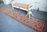 Vintage Kurdish Herki Runner 2.8ftx12.5ft