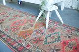 Vintage Kurdish Herki Runner 2.8ftx12.5ft