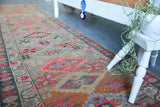 Vintage Kurdish Herki Runner 2.8ftx12.5ft