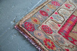 Vintage Kurdish Herki Runner 2.8ftx12.5ft