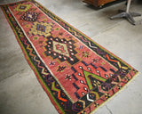 Vintage Maras Kilim Runner 3ftx12.3ft