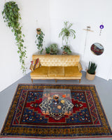 old rug, antique rug, Turkish rug, Portland, Oregon, rug store, rug shop, local shop, bright colors, wild shaman, large rug, area rug, red rug, bold color, burgundy, dark red