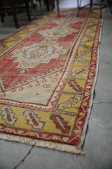 Vintage Faded Anatolian Runner Rug