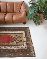 old rug, antique rug, earthy colors, faded colors, Turkish rug, vintage rug, flat weave, kilim rug, large area rug, square rug, Wild Shaman, Portland, Oregon, rug store, rug shop, local shop