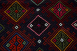 Vintage mini kilim rug in room decor setting, kilim, Turkish rug, vintage rug, portland, rug shop, bright colors, wild shaman, soft rug, bold color, Portland, Oregon, rug store, rug shop, local shop