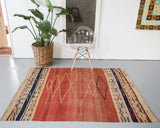 Old Balikesir Kilim 4.7ftx6.5ft