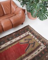 old rug, antique rug, earthy colors, faded colors, Turkish rug, vintage rug, flat weave, kilim rug, large area rug, square rug, Wild Shaman, Portland, Oregon, rug store, rug shop, local shop