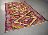 Vintage Ushak Esme Kilim 6.4x9.11ft