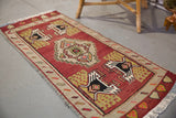 Vintage Mini Turkish Kilim Rug 21"x44.5"