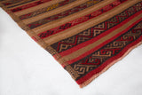 Vintage Turkish mini rug in room decor setting, old rug, antique rug, pastel colors, faded colors, Turkish rug, vintage rug, soft rug, Portland, Oregon, rug store, rug shop, local shop,  bright colors, bold colors