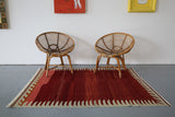 Old Bodrum Bos Kilim 4.7x6ft
