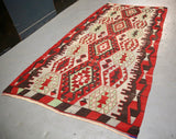 Vintage Ushak Esme Kilim 5.2x10.6ft