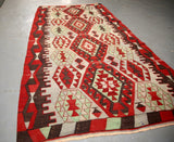 Vintage Ushak Esme Kilim 5.2x10.6ft