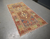 Vintage Faded Anatolian Turkish Rug