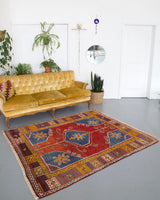 old rug, antique rug, Turkish rug, Portland, Oregon, rug store, rug shop, local shop, bright colors, wild shaman, large rug, area rug, red rug, bold color, burgundy, dark red