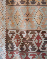 old rug, antique rug, earthy colors, faded colors, Turkish rug, vintage rug, flat weave, kilim rug, large area rug, square rug, Wild Shaman, Portland, Oregon, rug store, rug shop, local shop