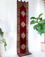 Vintage Turkish runner rug in a living room setting, pile rug, Turkish rug, vintage rug, portland, rug shop, bright colors, wild shaman, soft rug, bold color, Portland, Oregon, rug store, rug shop, local shop, antique rug