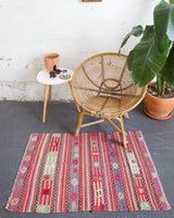 pile rug, Turkish rug, vintage rug, portland, rug shop, bright colors, wild shaman, area rug, red rug, mini rug, bold color, Portland, Oregon, rug store, rug shop, local shop, flat weave, kilim rug