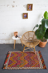 pile rug, Turkish rug, vintage rug, portland, rug shop, bright colors, wild shaman, area rug, red rug, mini rug, bold color, Portland, Oregon, rug store, rug shop, local shop, flat weave, kilim rug